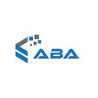 ABA letter technology logo design on black background. ABA creative initials letter IT logo concept. ABA letter design.
