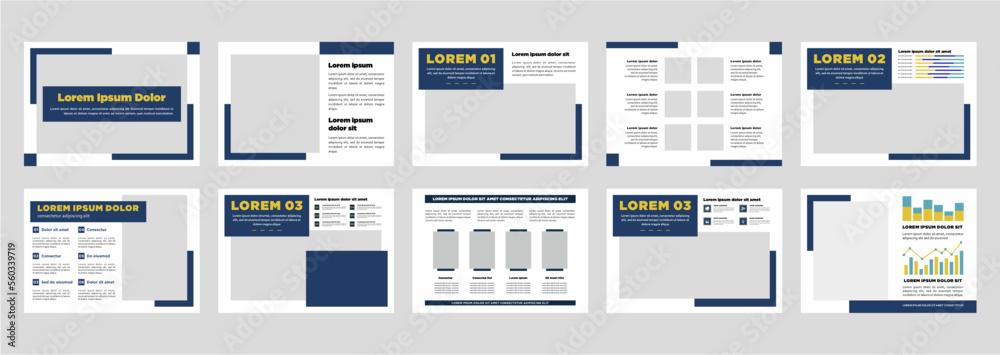 Minimalist business presentation template Stock Vector | Adobe Stock