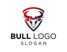 Logo About Bull On White Background. Created Using The CorelDraw Application.