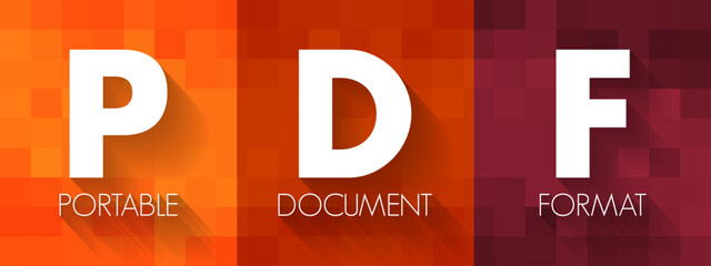 Poster - pdf - portable document format acronym, technology concept background