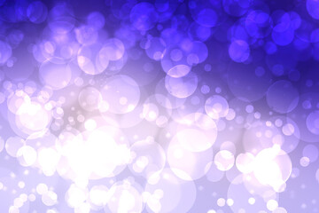 Wall Mural - Abstract gradient blue pink violet background texture with blurred white bokeh circles and lights. Space for design. Beautiful backdrop.