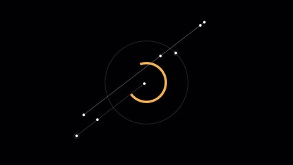 Poster - Futuristic interface.Motion graphic of Abstract circle design,technology background.PNG Alpha.