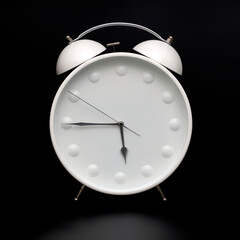 Wall Mural - Old-style alarm clock, metal, it's quarter to six.