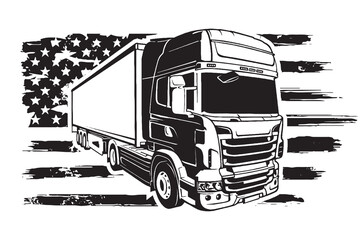 Patriotism Day Flag Truck Design