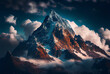 canvas print picture - Sonnenaufgang an Berg. Erste Sonnenlicht leuchtende Spitze eines Bergs Gipfel in den Alpen, Schweiz, Europa. Schönheit der Natur Konzept Hintergrund.
