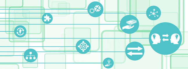 Wall Mural - Concept of knowledge sharing