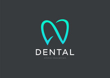 Dental Letter N Logo Modern Abstract Design Concept | Vector Graphic Illustration
