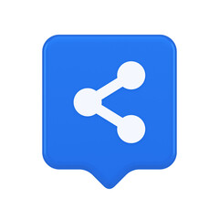 Poster - Decentralize compound connection encrypted network button cyberspace management 3d speech bubble icon