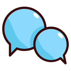 Canvas Print - speech bubble color outline icon