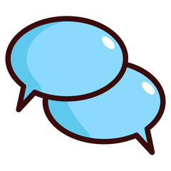 Canvas Print - speech bubble color outline icon