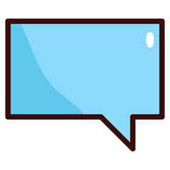 Canvas Print - speech bubble color outline icon