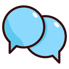 Canvas Print - speech bubble color outline icon