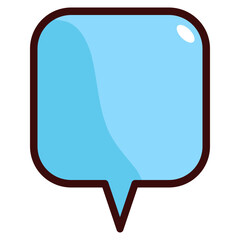 Canvas Print - speech bubble color outline icon