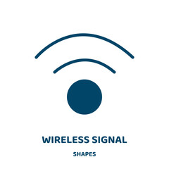 Poster - wireless signal vector icon from shapes collection. signal filled flat symbol for mobile concept and web design. Black technology glyph icon. Isolated sign, logo illustration. Vector graphics.