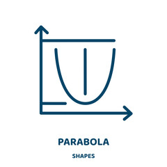 Poster - parabola vector icon from shapes collection. business filled flat symbol for mobile concept and web design. Black dish glyph icon. Isolated sign, logo illustration. Vector graphics.