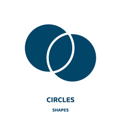 Poster - circles vector icon from shapes collection. circle filled flat symbol for mobile concept and web des