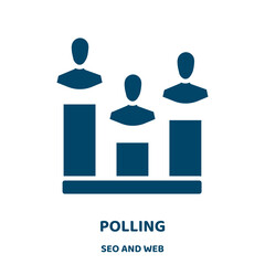 Poster - polling vector icon from seo and web collection. poll filled flat symbol for mobile concept and web 