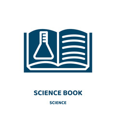 Aufkleber - science book vector icon from science collection. study filled flat symbol for mobile concept and web design. Black education glyph icon. Isolated sign, logo illustration. Vector graphics.