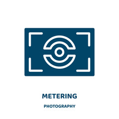 Poster - metering vector icon from photography collection. meter filled flat symbol for mobile concept and web design. Black measurement glyph icon. Isolated sign, logo illustration. Vector graphics.