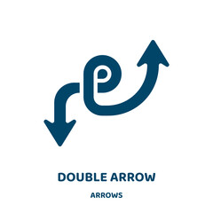 Poster - double arrow vector icon from arrows collection. arrow filled flat symbol for mobile concept and web