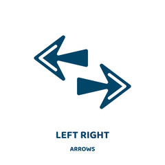 Poster - left right vector icon from arrows collection. left filled flat symbol for mobile concept and web design. Black right glyph icon. Isolated sign, logo illustration. Vector graphics.