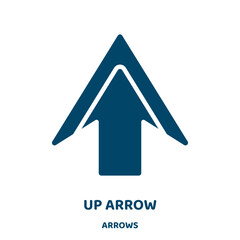 Poster - up arrow vector icon from arrows collection. arrow filled flat symbol for mobile concept and web design. Black up glyph icon. Isolated sign, logo illustration. Vector graphics.