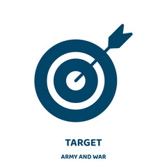 Poster - target vector icon from army and war collection. business filled flat symbol for mobile concept and 