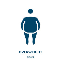 Poster - overweight vector icon from other collection. health filled flat symbol for mobile concept and web d