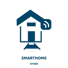 Poster - smarthome vector icon from other collection. electronic filled flat symbol for mobile concept and web design. Black digital glyph icon. Isolated sign, logo illustration. Vector graphics.
