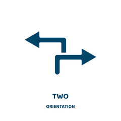 Poster - two vector icon from orientation collection. business filled flat symbol for mobile concept and web design. Black collection glyph icon. Isolated sign, logo illustration. Vector graphics.