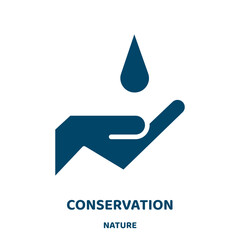 Poster - conservation vector icon from nature collection. garbage filled flat symbol for mobile concept and web design. Black reuse glyph icon. Isolated sign, logo illustration. Vector graphics.