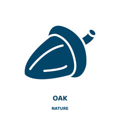 Wall Mural - oak vector icon from nature collection. leaf filled flat symbol for mobile concept and web design. b