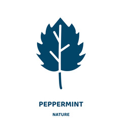 Wall Mural - peppermint vector icon from nature collection. mint filled flat symbol for mobile concept and web de
