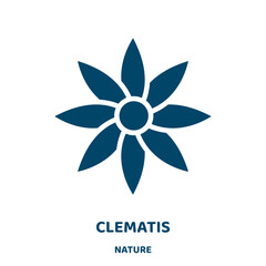 Wall Mural - clematis vector icon from nature collection. beauty filled flat symbol for mobile concept and web de