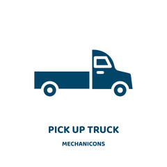 Poster - pick up truck vector icon from mechanicons collection. auto filled flat symbol for mobile concept and web design. Black truck glyph icon. Isolated sign, logo illustration. Vector graphics.