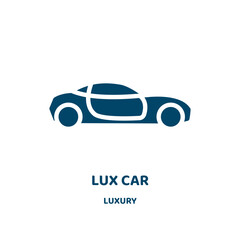 Aufkleber - lux car vector icon from luxury collection. luxury filled flat symbol for mobile concept and web design. Black motor glyph icon. Isolated sign, logo illustration. Vector graphics.