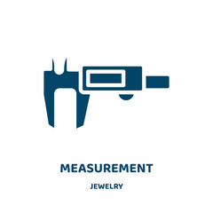Poster - measurement vector icon from jewelry collection. timer filled flat symbol for mobile concept and web design. Black speed glyph icon. Isolated sign, logo illustration. Vector graphics.