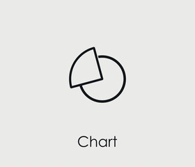 Poster - Pie vector icon. Editable stroke. Symbol in Line Art Style for Design, Presentation, Website or Mobile Apps Elements, Logo.  Chart symbol illustration. Pixel vector graphics - Vector