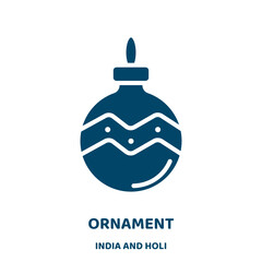 Poster - ornament vector icon from india and holi collection. label filled flat symbol for mobile concept and