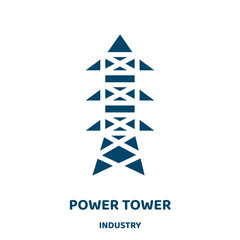 Poster - power tower vector icon from industry collection. tower filled flat symbol for mobile concept and we