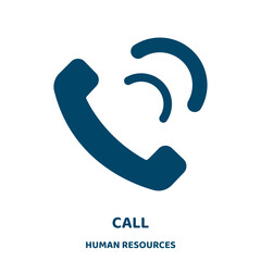 Aufkleber - call vector icon from human resources collection. telephone filled flat symbol for mobile concept an