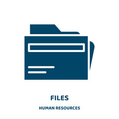 Poster - files vector icon from human resources collection. file filled flat symbol for mobile concept and we