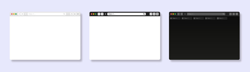 Poster - browser window interface. web page template. ui design wireframe. mockup desktop computer screen in 