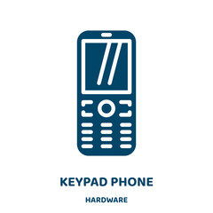 Poster - keypad phone vector icon from hardware collection. keypad filled flat symbol for mobile concept and web design. Black phone glyph icon. Isolated sign, logo illustration. Vector graphics.