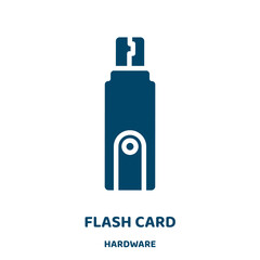 Poster - flash card vector icon from hardware collection. memory filled flat symbol for mobile concept and web design. Black card glyph icon. Isolated sign, logo illustration. Vector graphics.