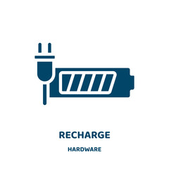 Poster - recharge vector icon from hardware collection. charge filled flat symbol for mobile concept and web 