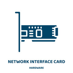 Poster - network interface card vector icon from hardware collection. connection filled flat symbol for mobil