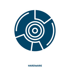 Poster - vector icon from hardware collection. movie filled flat symbol for mobile concept and web design. Black dvd glyph icon. Isolated sign, logo illustration. Vector graphics.