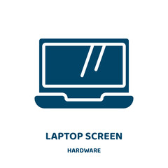 Poster - laptop screen vector icon from hardware collection. screen filled flat symbol for mobile concept and