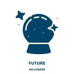Poster - future vector icon from halloween collection. business filled flat symbol for mobile concept and web design. Black success glyph icon. Isolated sign, logo illustration. Vector graphics.